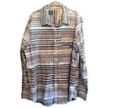 Mens 2X Teal Blue and Gray Striped Shirt Zoo York Long Sleeve - $23.36