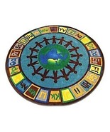 Earth Tone Alpha World ROUND Children&#39;s Educational Rug 6&#39; Round item #2035 - $229.00