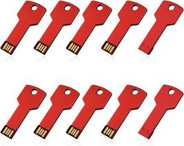 10 Pack 4GB USB Flash Drive USB 2.0 Metal Key Shape Memory Stick Thumb Drive Pen - £64.53 GBP