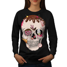 Wellcoda Junk Food Skeleton Womens Sweatshirt, Festival Casual Pullover Jumper - £22.84 GBP+