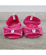 Build A Bear Pink High Heel Sequin Faux Diamond Dressy Sandals - £3.92 GBP