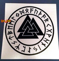 Valknut Rune Symbol Decal Vinyl Sticker Asatru Odin Thor Norse Viking Runes - $4.99+