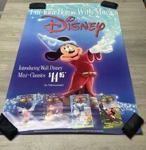 vintage 1988 Walt Disney Mini Classics VHS Release Poster Mickey Mouse 4... - $19.80