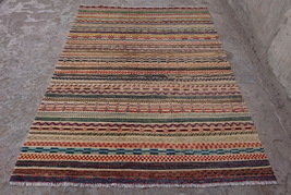 Striped Khorjin Tribal Multicolor 5x7 Rug - £546.17 GBP