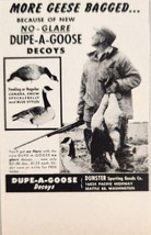 1955 Print Ad Dupe-A-Goose Decoys No-Glare Dunster Co. Seattle,Washington - £6.60 GBP