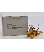 Disney Christmas Magic Ornament Pluto as a Reindeer with Box by Grolier - $330.31 MXN