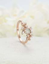  1.20Ct Round Cut Fire Opal 14K Rose Gold Over Engagement Wedding Vintage Ring - £65.29 GBP
