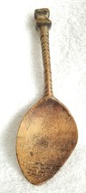 Antique Primitive SIGNED DATED 1862 Hand Carved Wood Spoon Wooden Tree Leaves - £140.46 GBP