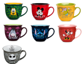 Disney Store Character Mug Mickey Mouse Pluto Stitch Eeyore 2017 New - £47.22 GBP