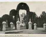 Entrance to Oakland Cemetery St Paul Minnesota Postcard 1910&#39;s - $9.90