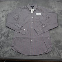 J CREW Shirt Mens S Multicolor Long Sleeve Button Up Collar Pocket Woven Cotton - £23.35 GBP
