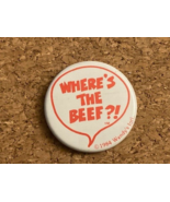 Vtg 80s Wendy's Where's The Beef Pinback Button Spell Out Slogan Adverti... - $5.00
