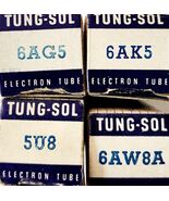 Tung-Sol Electron Tubes Lot Of 4 In Box Untested Vintage Electronics ELE... - $83.60 CAD