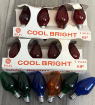 14 Vintage GE Cool Bright C-7 Clear Color Bulbs Christmas Tree Tested - $237.01 MXN