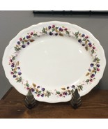 Aynsley Bramble Time Oval Serving Platter 14" Berries Scalloped England RARE! - $121.51