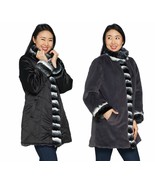 Dennis Basso Reversible Stand Collar Coat w/ Faux Fur Trim   Small - £92.76 GBP