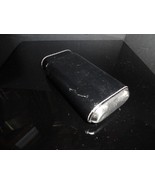 Black Smooth Leather with Stainless Steel EndCigar Carrying Case 5.75&quot; L... - $95.00