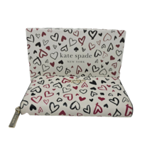 Kate Spade New York Scribble Hearts Large Continental Wallet Parchment Multi Box - £70.20 GBP