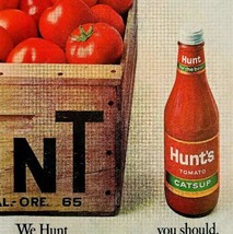 1968 Hunt&#39;s Tomato Ketchup Advertisement Life Magazine Condiments HM2AA - £20.29 GBP