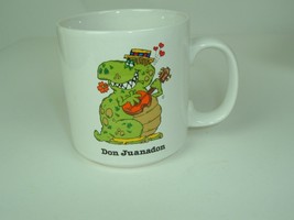 Vtg Dinosaur Dino-Mania Mug Don Juanadon Maureen Collins Man Cave dad gift - £15.56 GBP