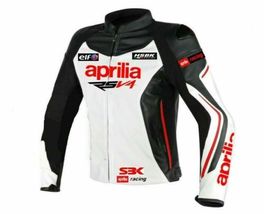 Aprilia Street Racing CE Armour Motorbike Motorcycle Cowhide Leather Mens Jacket - £116.14 GBP