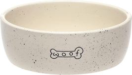 Pearhead Woof Pet Bowl, Dog Water and Food Dish, Pet Owner Dog Accessory, Cerami - £16.38 GBP