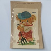 Teddy Bear Decal Duro Decals 929B Vtg Cute Colorful Decorative Transfer - $7.92