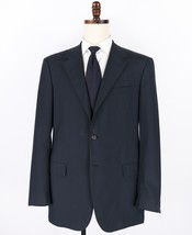 Prada Cotton Blend 3 Roll 2 Button Suit Size 42R Navy Blue Made in Italy - £110.47 GBP