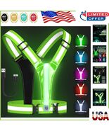 LED Reflective Vest - 5 Colors, Adjustable Fit for High Visibility Runni... - $626.60 MXN