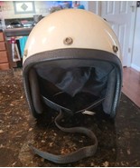 Vintage LSI-4170 ADJ White &amp; Black Motorcycle Helmet READ - $74.95