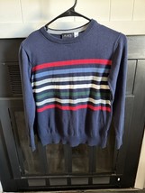 Children’s Place Boys Large Navy Blue Stripped Sweater - $9.49