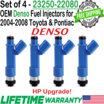 Genuine Denso x4 HP Upgrade Fuel Injectors For 2007, 2008 Toyota Matrix ... - $169.28