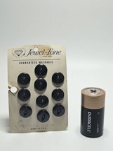 Jewel-Tone 10 Black Button Card  VINTAGE - $9.48