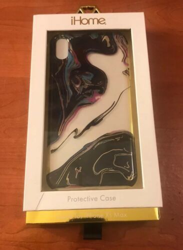 NEW iHome Protective Phone Case Apple iPhone Xs Max Designer Marble Swirl Cover