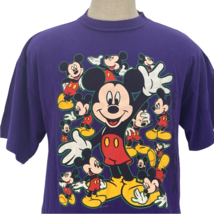 VTG Mickey Unlimited Moods of Mickey Poses Purple T Shirt Size XL Walt D... - $98.99