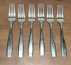 Vintage Oneida Continuim stainless flatware Dinner Forks set of 6 - £24.05 GBP