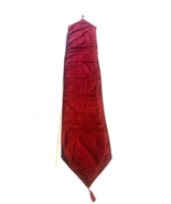 Serenity Burgundy Velvet 90&quot; x 16&quot; with Tassels Table Runner - $276.79 MXN