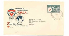 FDC 1955 AUSTRALIAN 3 1/2d YMCA YOUTH  WORLD CENTENNIAL ALLIANCE FIRST D... - £7.00 GBP