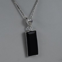 925 Sterling Silver Black Onyx Gemstone Handmade Pendant Women Her Gift PSV-2298 - £17.55 GBP+