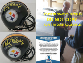 Rocky Bleier signed Pittsburgh Steelers football mini helmet proof Beckett COA - £118.69 GBP