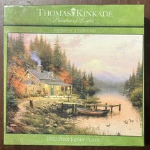 Ceaco Thomas Kinkade The End of a Perfect Day 1000 Pc Puzzle 27&quot; x 20&quot; Complete - £7.94 GBP
