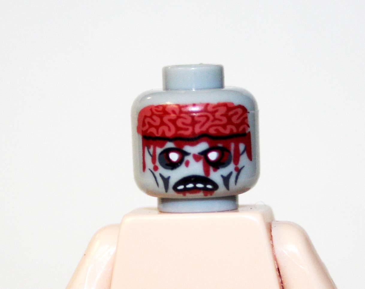  Zombie Exposed Brain Head Head Diy Minifigure Toys - $4.80