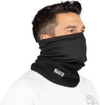 Neck and Face Warming Gaiter, Double-Layered Half-Band, Black, One Size Fit - $14.26