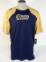 Nike Dri Fit St. Louis Rams Blue &amp; Gold Short Sleeve Athletic Shirt Men&#39;s NWT - £66.83 GBP