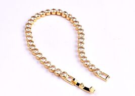 Bracciale a maglie in argento sterling 925 con zirconi e diamanti americ... - $79.56+