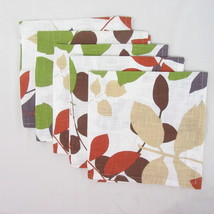 Crate and Barrel Vinca Orange Multicolor Cotton 5-PC Dinner Napkin Set - $28.00