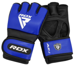 RDX MMA Gloves for Martial Arts Grappling Training Mitts Blue L - £23.56 GBP