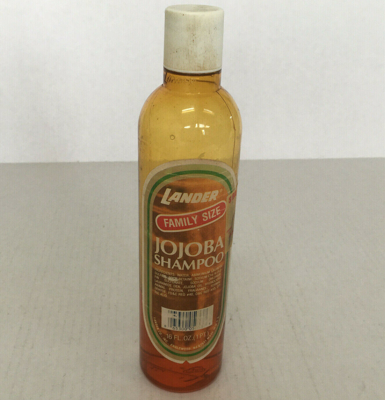 Vintage opened plastic bottle Lander brand  Jojoba shampoo partial contents - $21.73