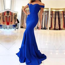 Simple Prom Dresses Boat Neck  Tulle Long Prom Gown Cheap Evening Party Dress Ro - £102.13 GBP