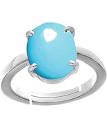 6.25 Ratti 5.41 crt Turquoise Firoza Gemstone Panchdhatu Adjustable Ring - $438.98 MXN